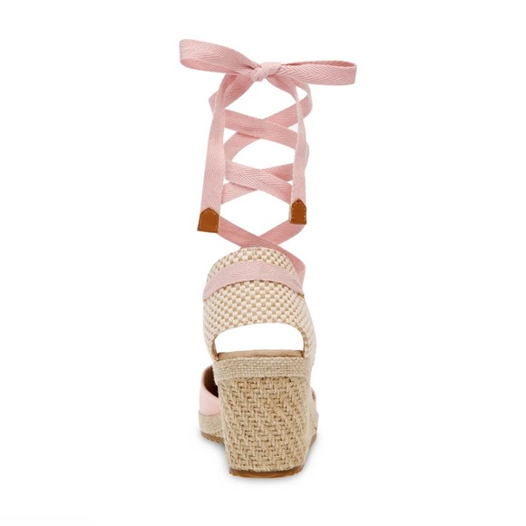ANNE KLEIN Zelda Wedges Blush Baby Pink Sandals Espadrille- Size 11 - Picture 6 of 12